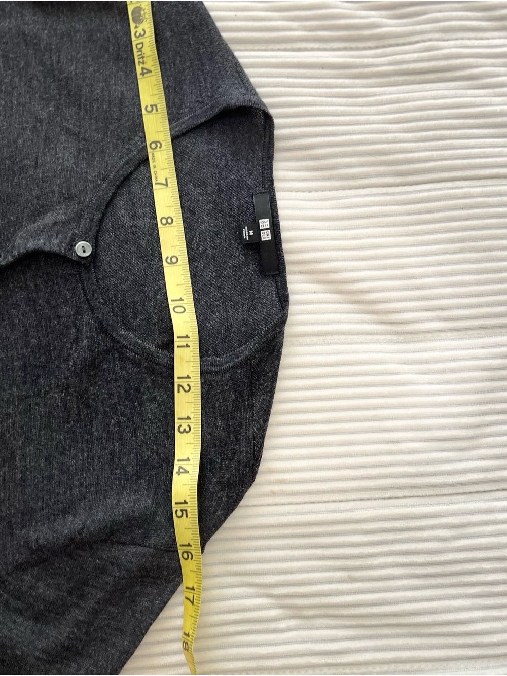 Uniqlo Dark Gray Crewneck Light Weight Merino Wool Button Cardigan - Picture 8 of 10